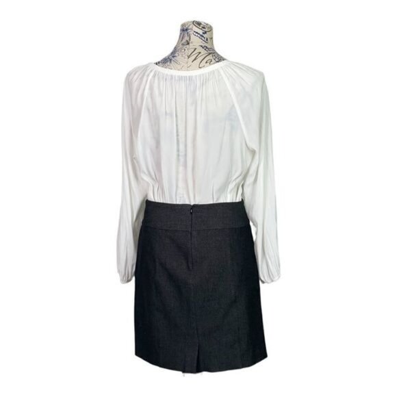 Banana Republic Navy Stretch Denim look Pencil Skirt - Picture 7 of 8